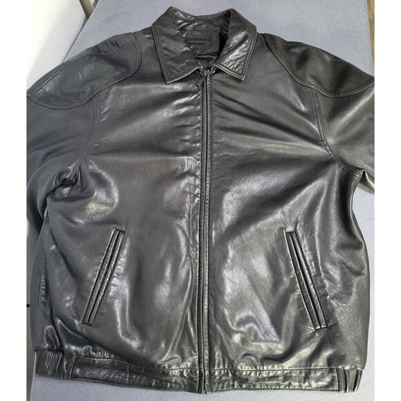 Wilsons Leather Vintage Men's SZ LG Shirt Collar Jacket with Removeable Liner - Picture 3 of 15